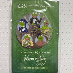 Disney Muppets Kermit the Frog 70th Anniversary Pin D23 Exclusive LE 1000